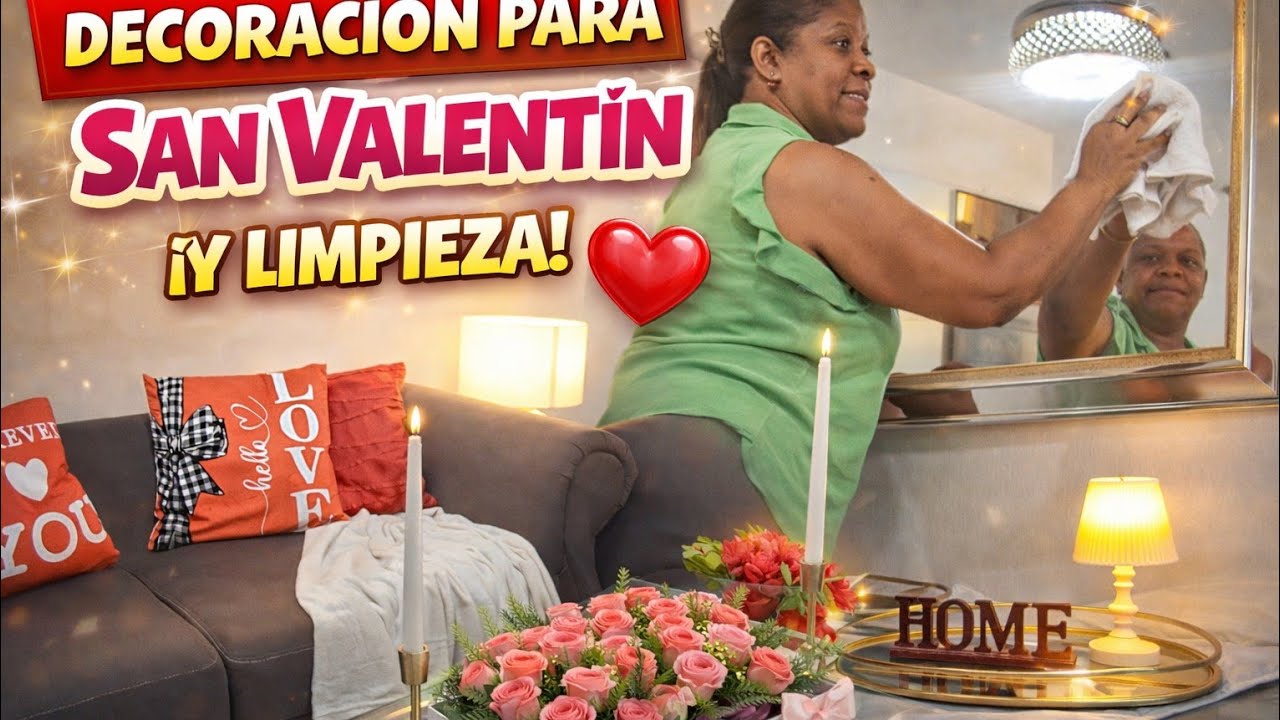Decoraciŏn de mi sala para San valentin ❤️❤️❤️ + Limpieza // Vlog RD