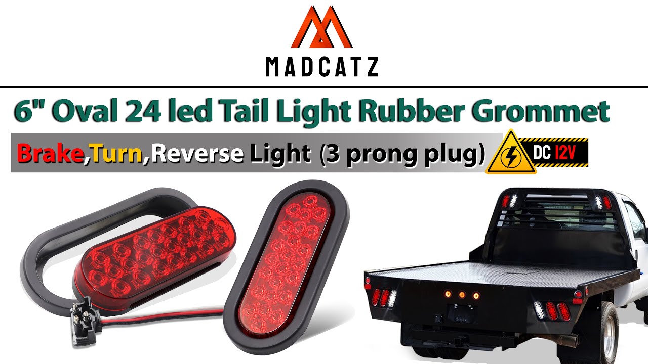 6&rdquo; Oval Amber Tail Lights 24 LED ┆MadCatz