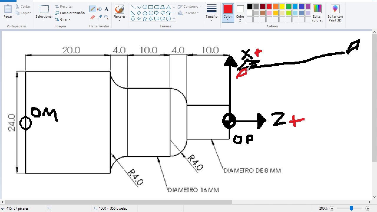 Programación de torno cnc con interpolación circular