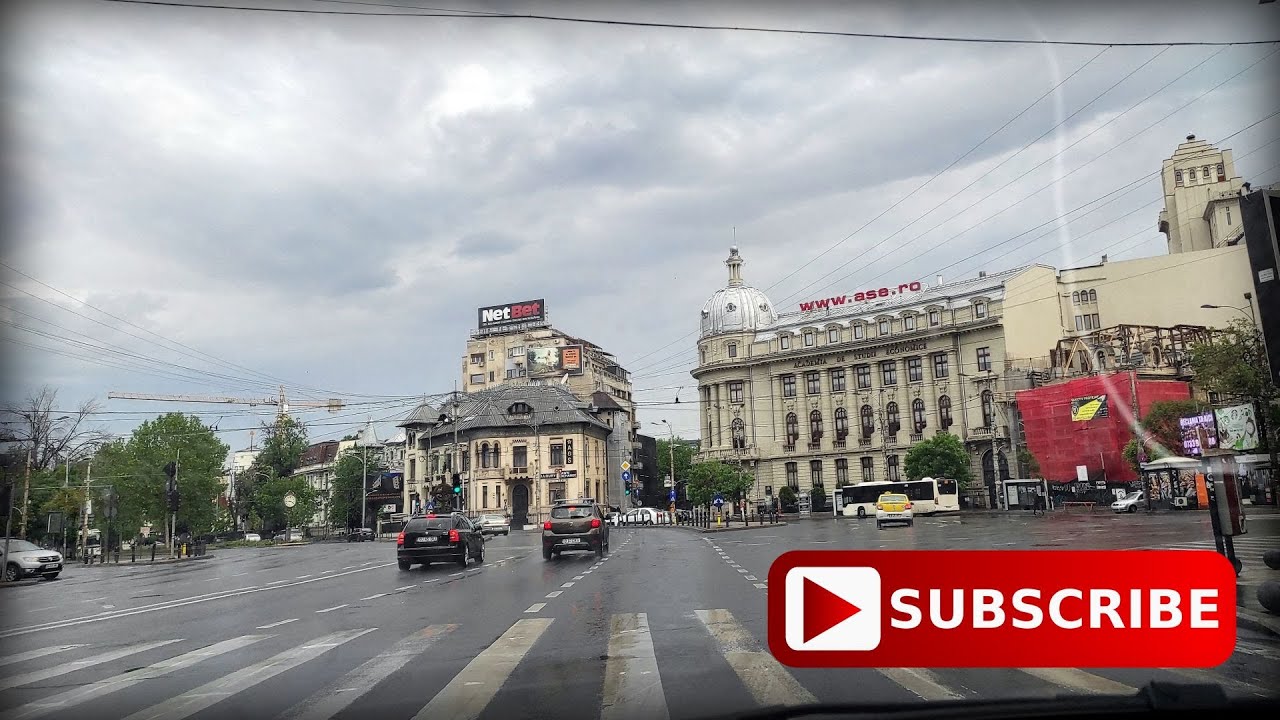 Bucharest Morning Drive On A Rainy Day | Giurgiului | Tineretului | Unirii | Universitate | Romana