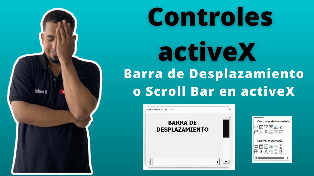 Como Usar o Insertar la Barra de Desplazamiento o ScrollBar en Controles Activex en Excel Cap 15