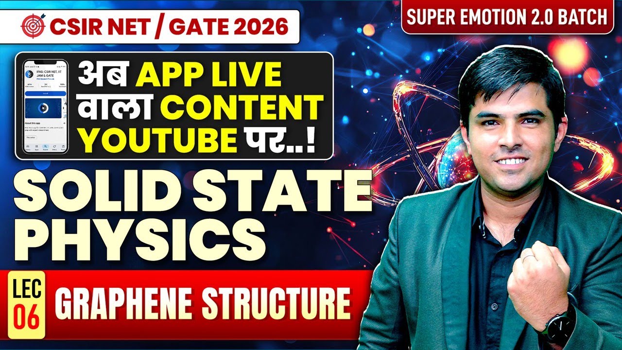 Graphene Structure | Solid State Physics | Csir Net/Gate Physics 2026 | IFAS | L-06