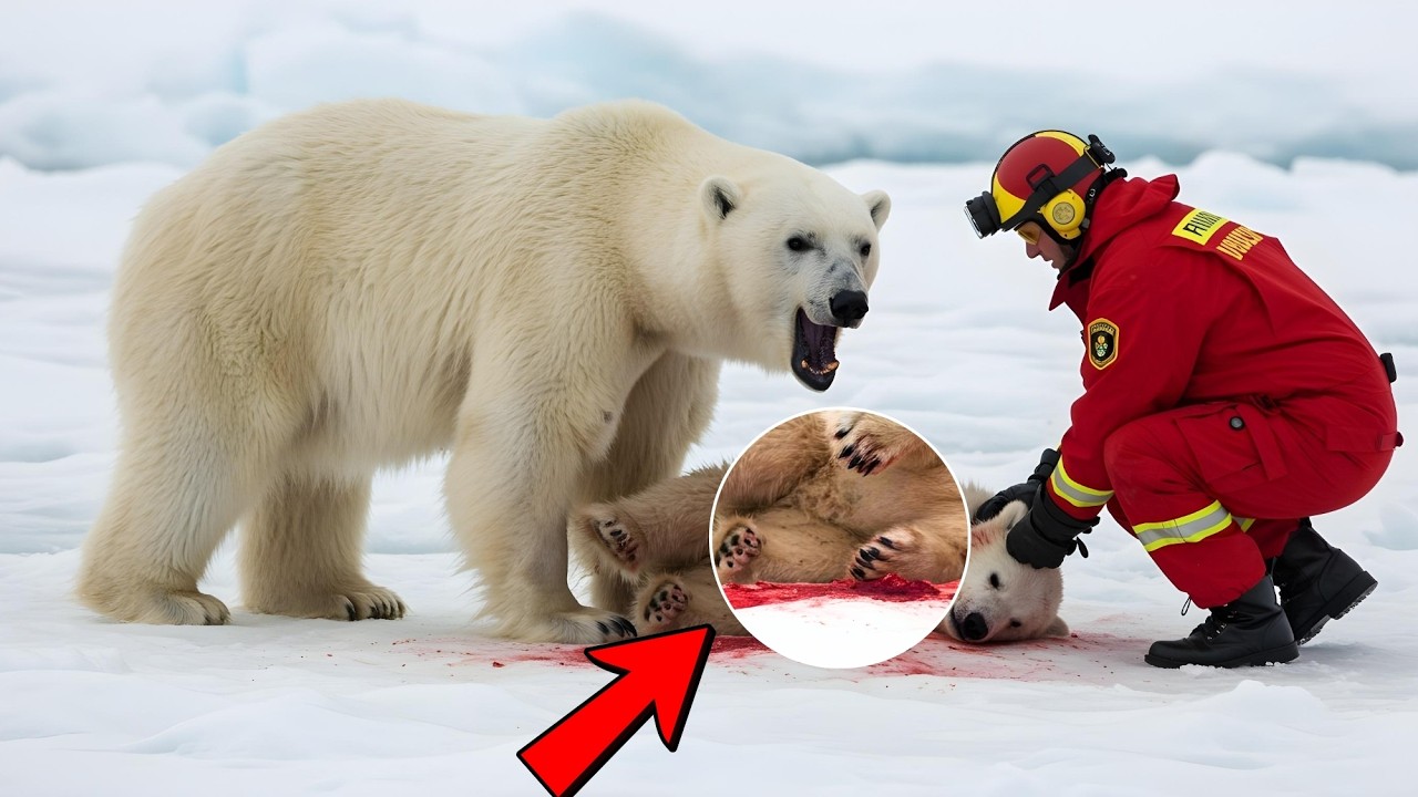 Rescuing an Injured Polar Bear Cub from Arctic Ice | Wild Animal Rescue Video