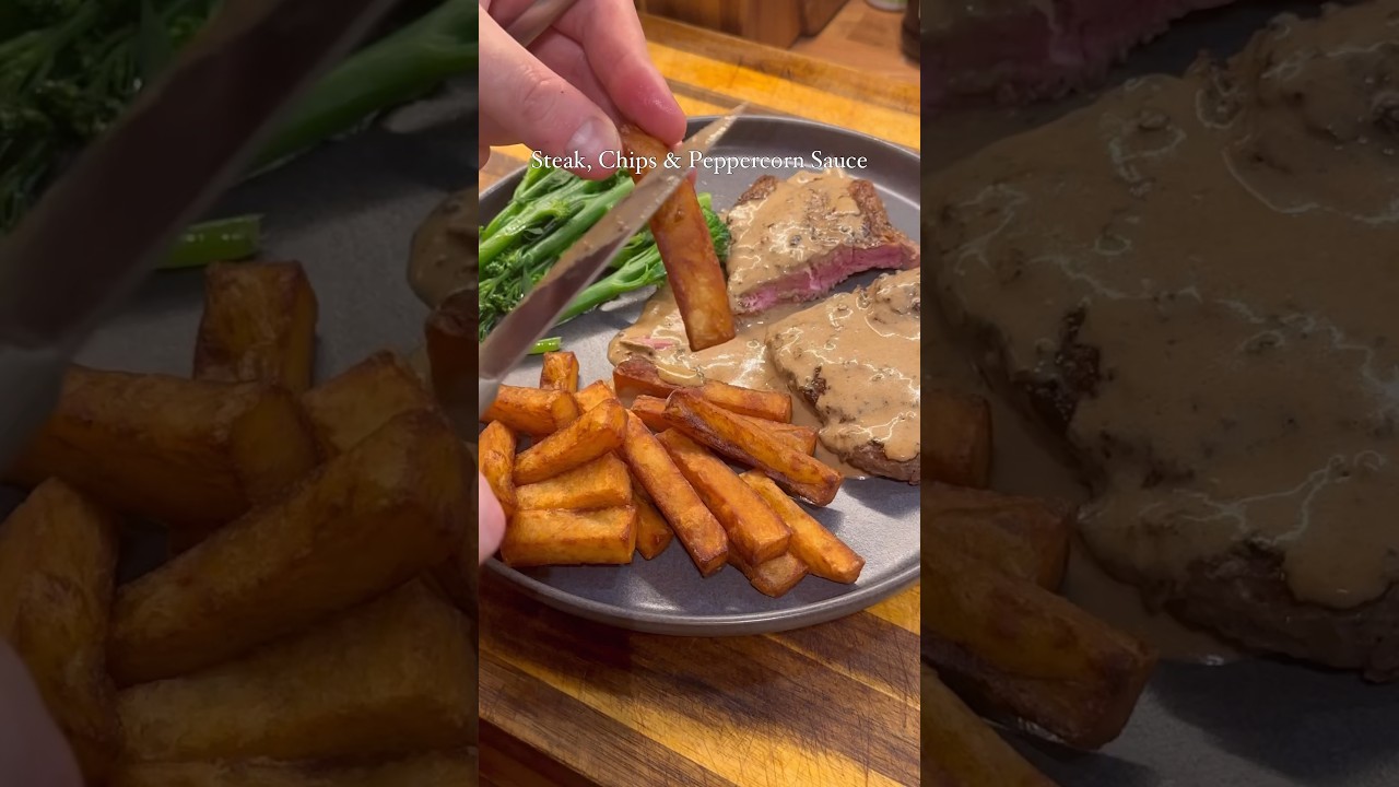 How to make Steak, Chips & Peppercorn Sauce 