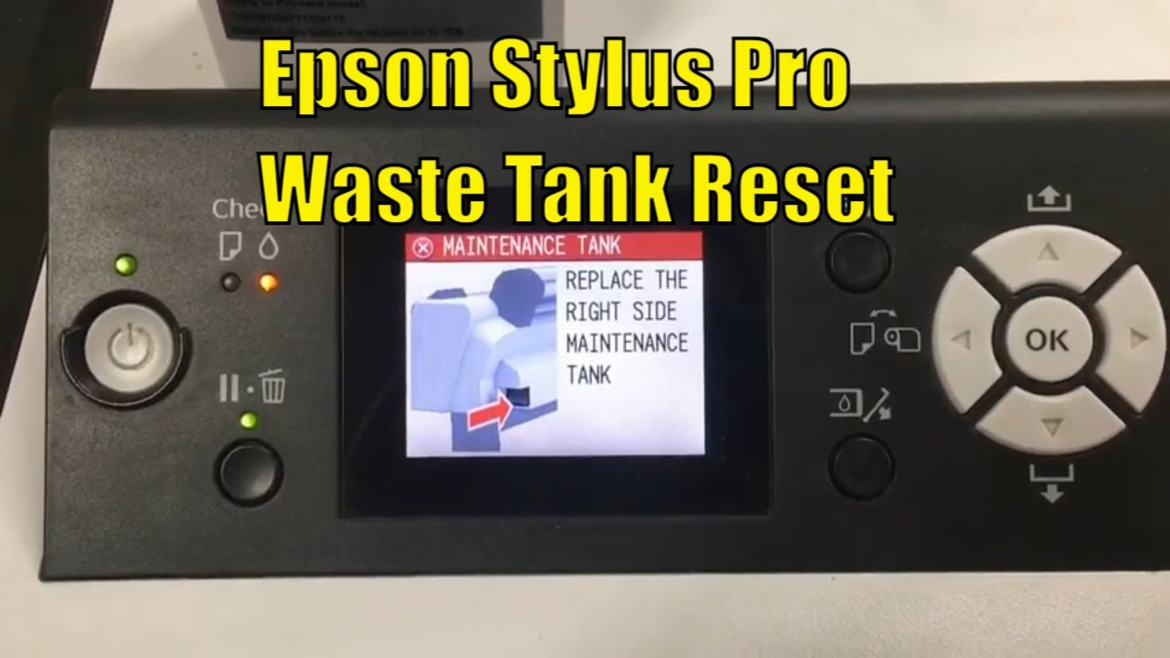 Сброс контейнера для отработанных чернил Epson Maintenance Tank - Stylus Pro 9700 9710 7700 7710
