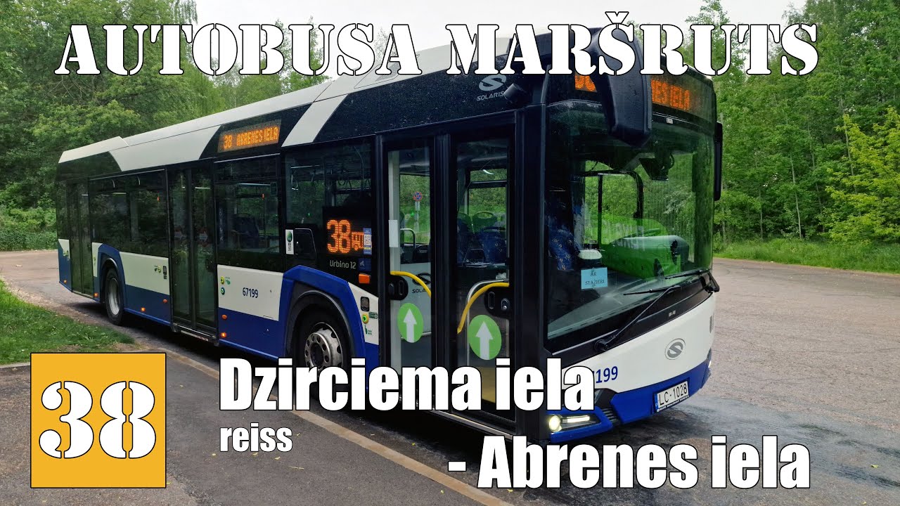 Rīga, Autobusa maršruts №38, Reiss: Dzirciema iela - Abrenes iela. Timelapse 2x 06.2025