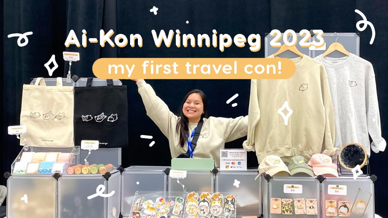Ai-Kon Winnipeg 2023 | artist alley vlog, my first travel con, behind the scenes, how much $ I made!