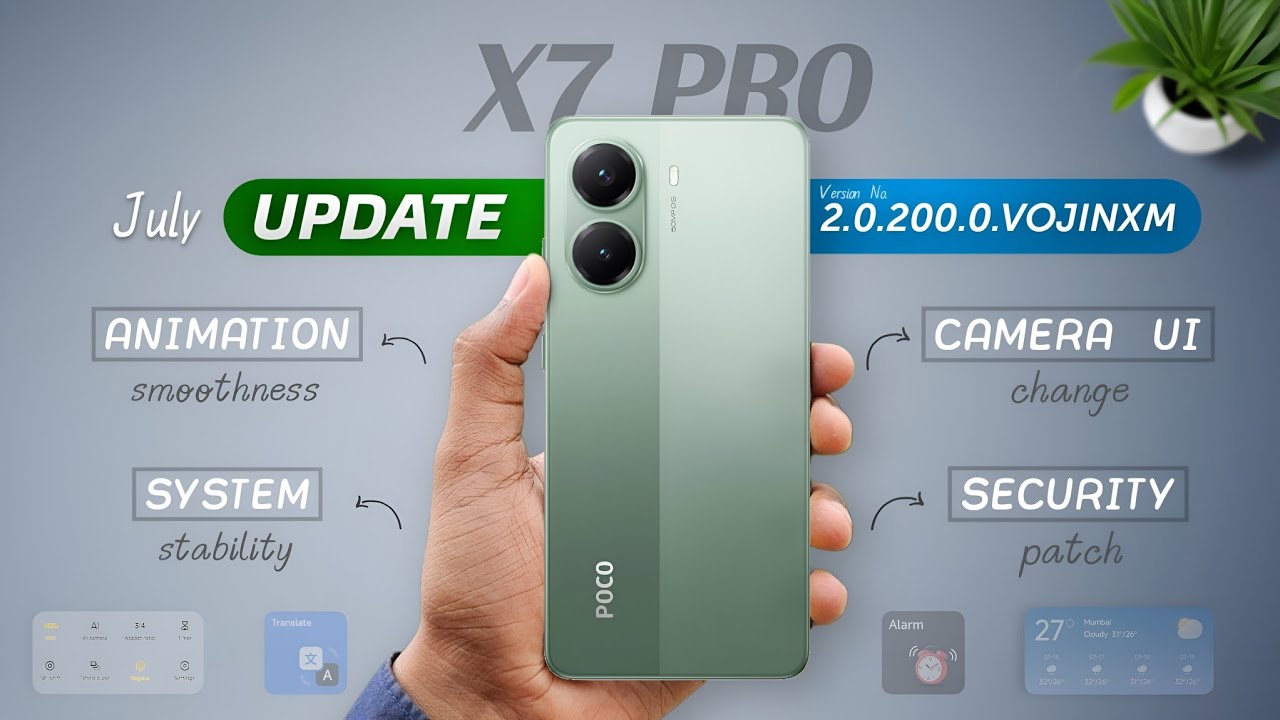Poco X7 Pro July BIGG Update! Camera Layout, Animation, Bugs Fix, Accessibility Problem Fix & More