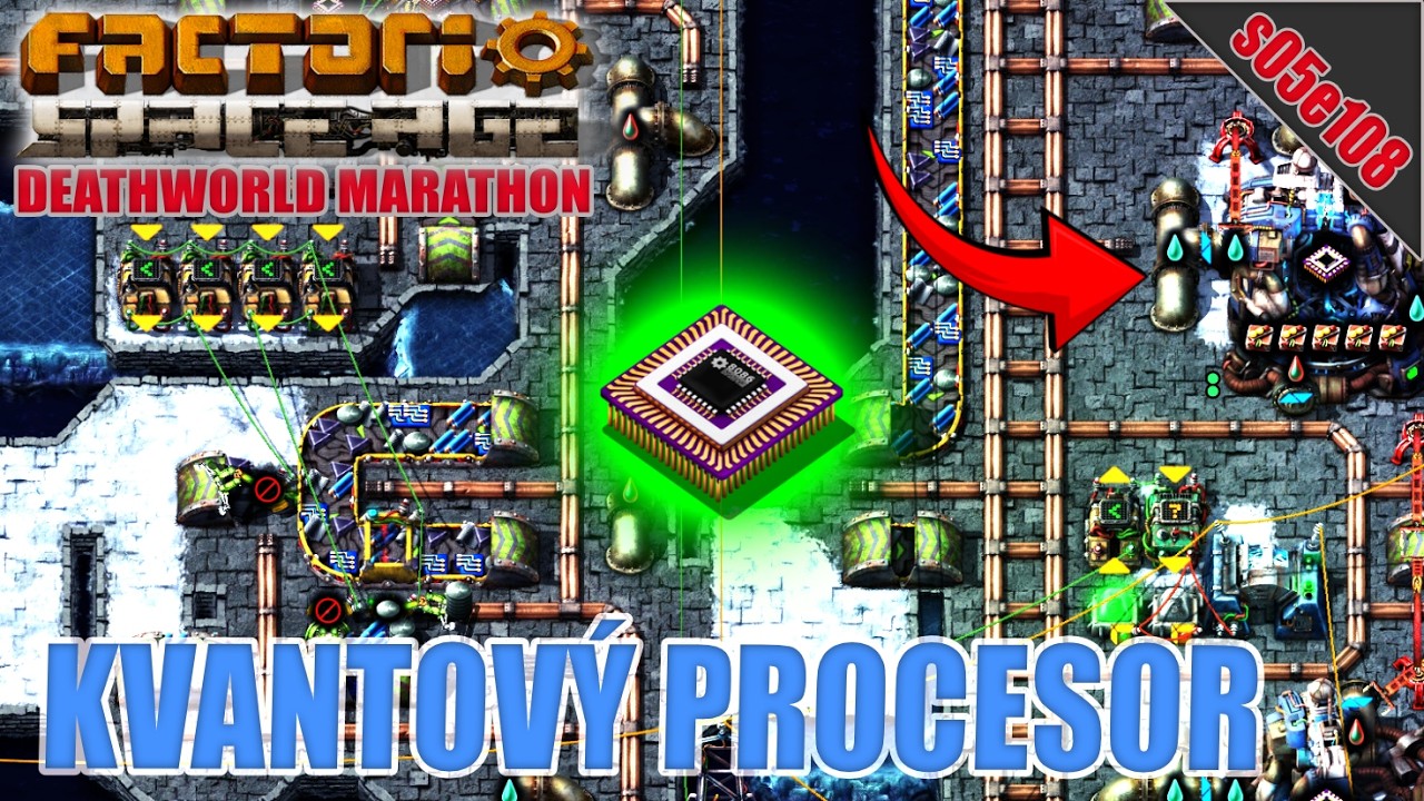 Jak vyrobit kvantové procesory - AQUILO | S05E108 | Factorio: Space Age - Maraton světa smrti