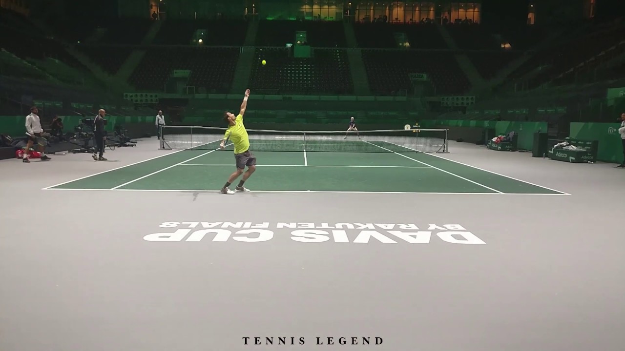 Fognini vs. Sonego : points and teasing (Practice - Davis Cup Finals 2019)