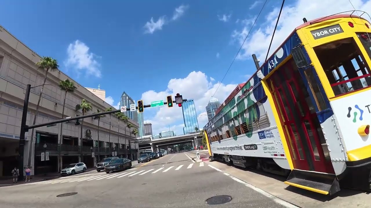 Downtown Tampa Water St & Channelside Drive