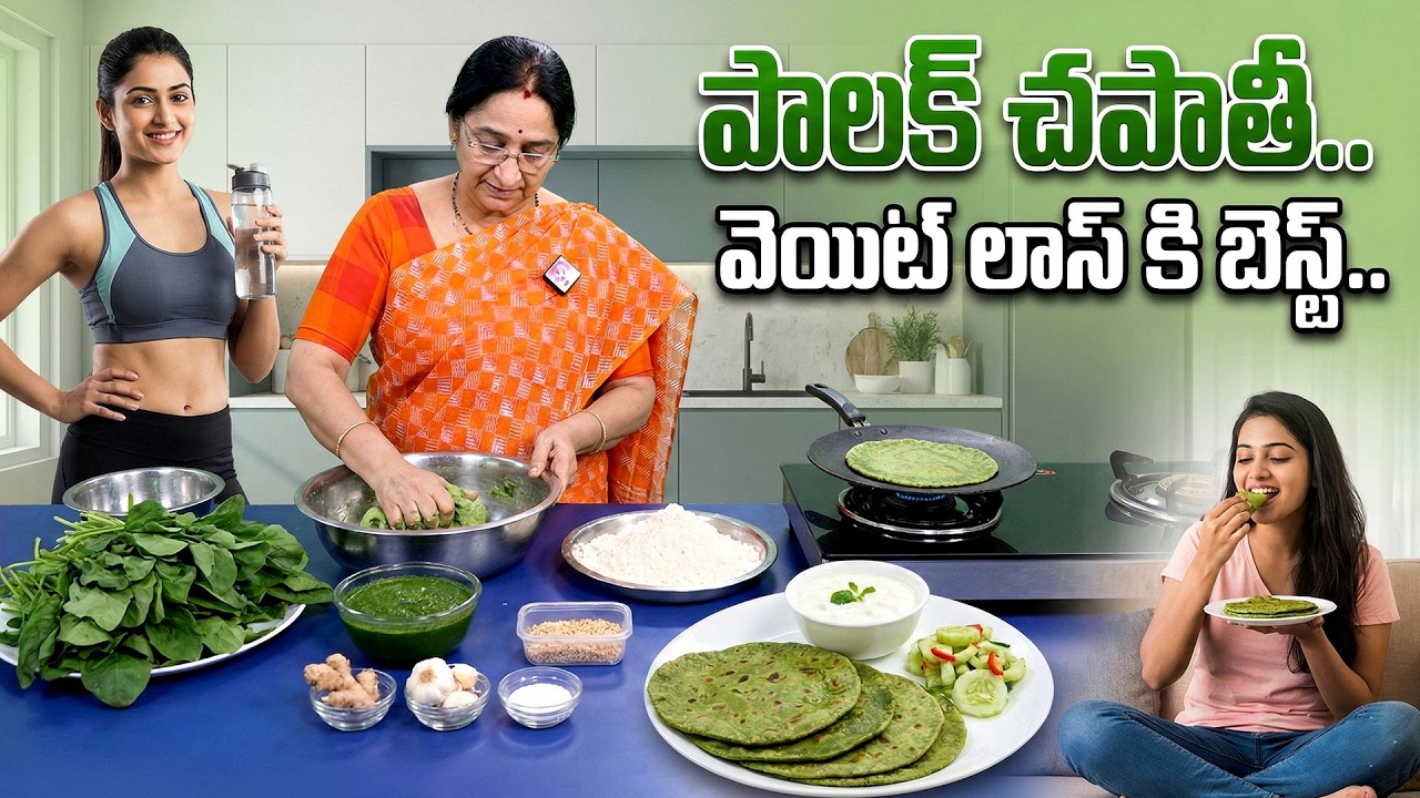 🥬 Tasty & Healthy Paalak Chapathi Recipe | Spinach Chapati for Breakfast | Ramaa Raavi
