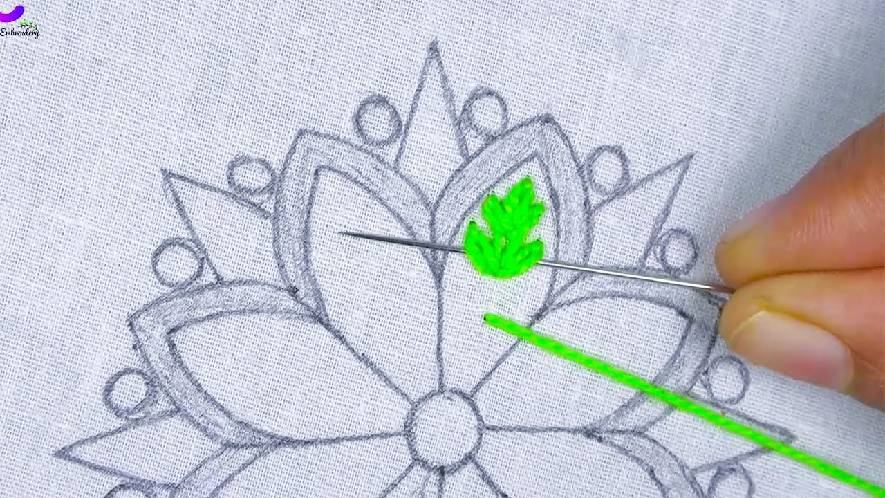 Beautiful Hand Embroidery Creative Needle Work, Very Lovely Colorful Flower Embroidery Tutorial