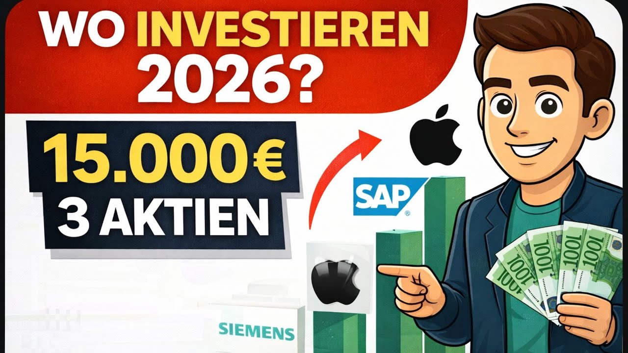 WO INVESTIEREN 2026: 15.000 €, 3 Aktien – Warum diese Auswahl Sinn macht