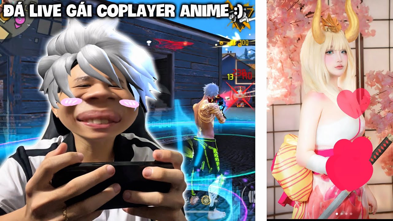 [Free Fire] TRẬN CUỐI THÁCH ĐẤU & ĐÁ LIVE GÁI COPLAYER ANIME VOTU