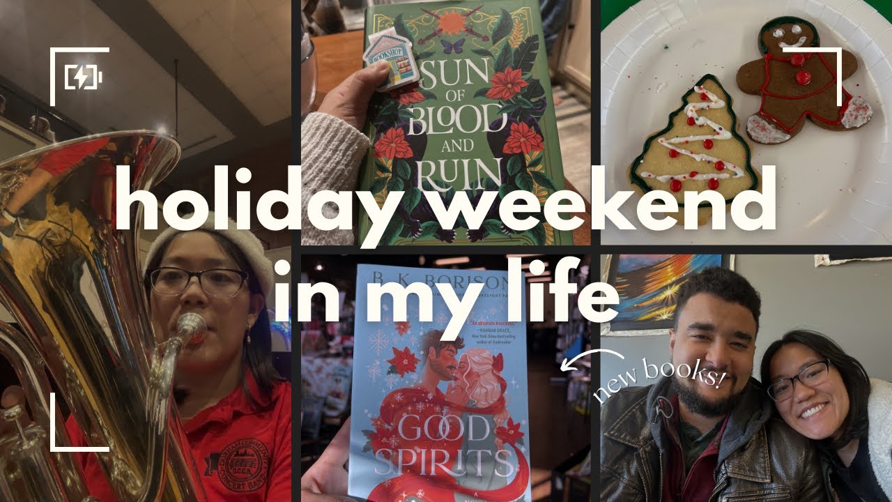 A Holiday Weekend in My Life | December vibes, going to book club, making crockpot chili