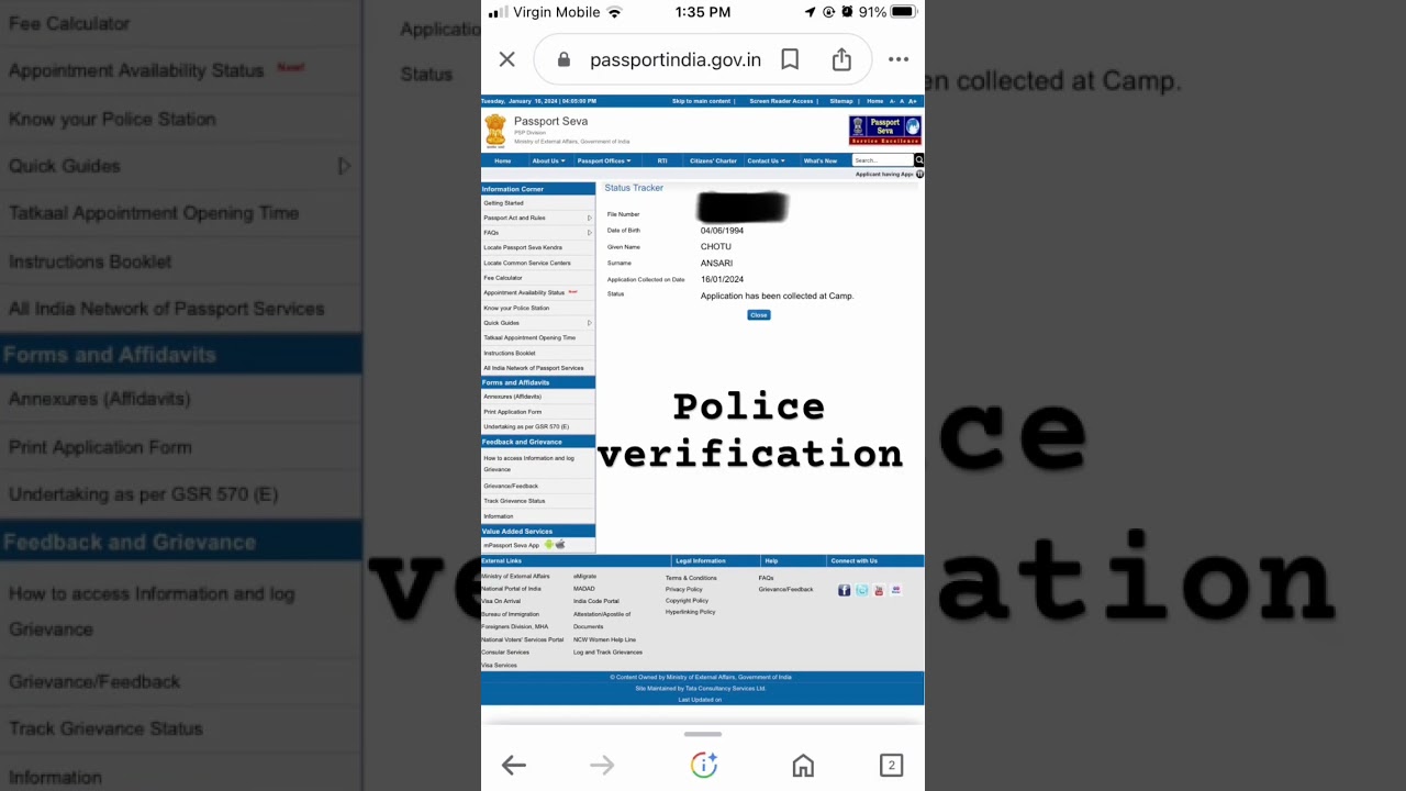 Passport status check | tracking passport # passport status check India #passport #passportstatus