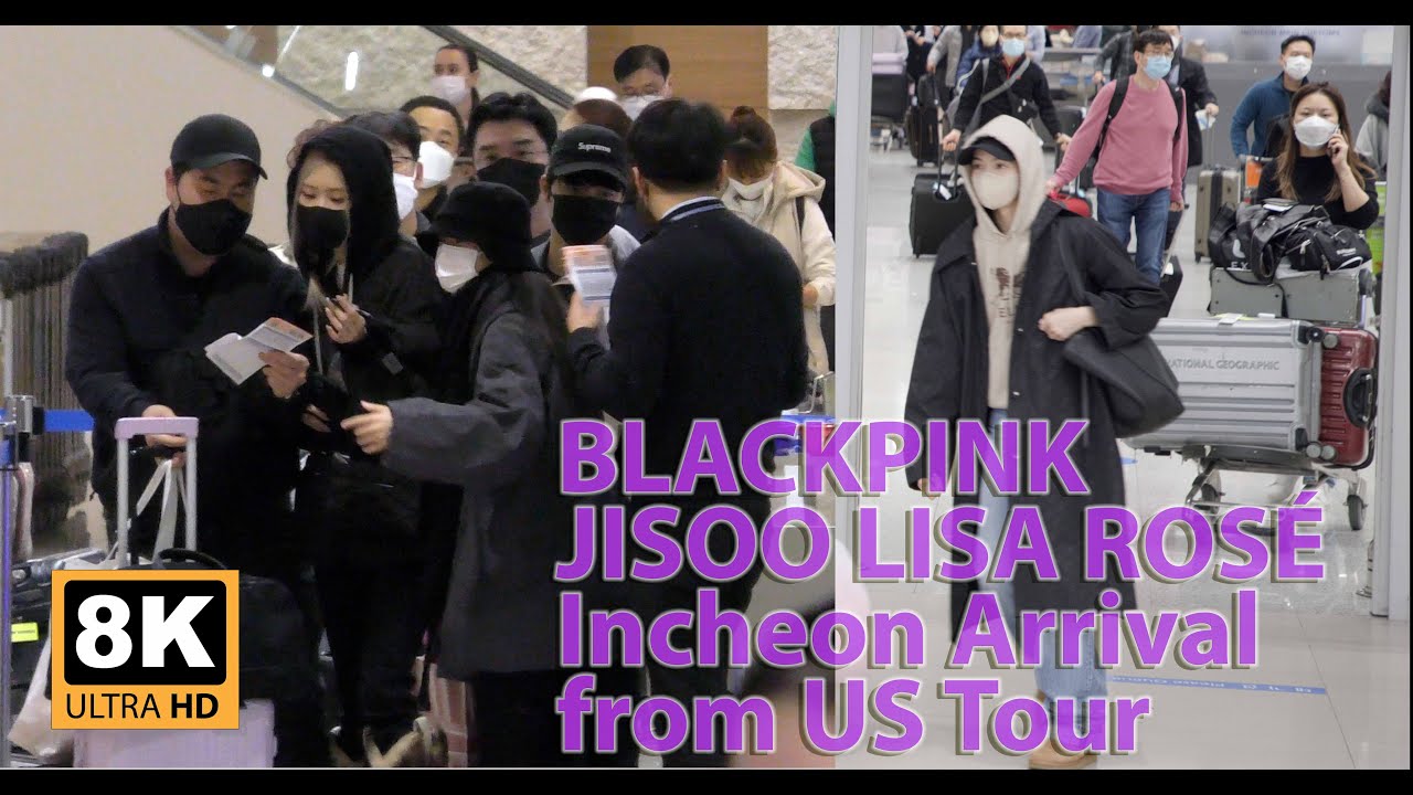 20221122 BLACKPINK JISOO LISA ROSÉ (블랙핑크 로제) ICN Arrival from US Tour