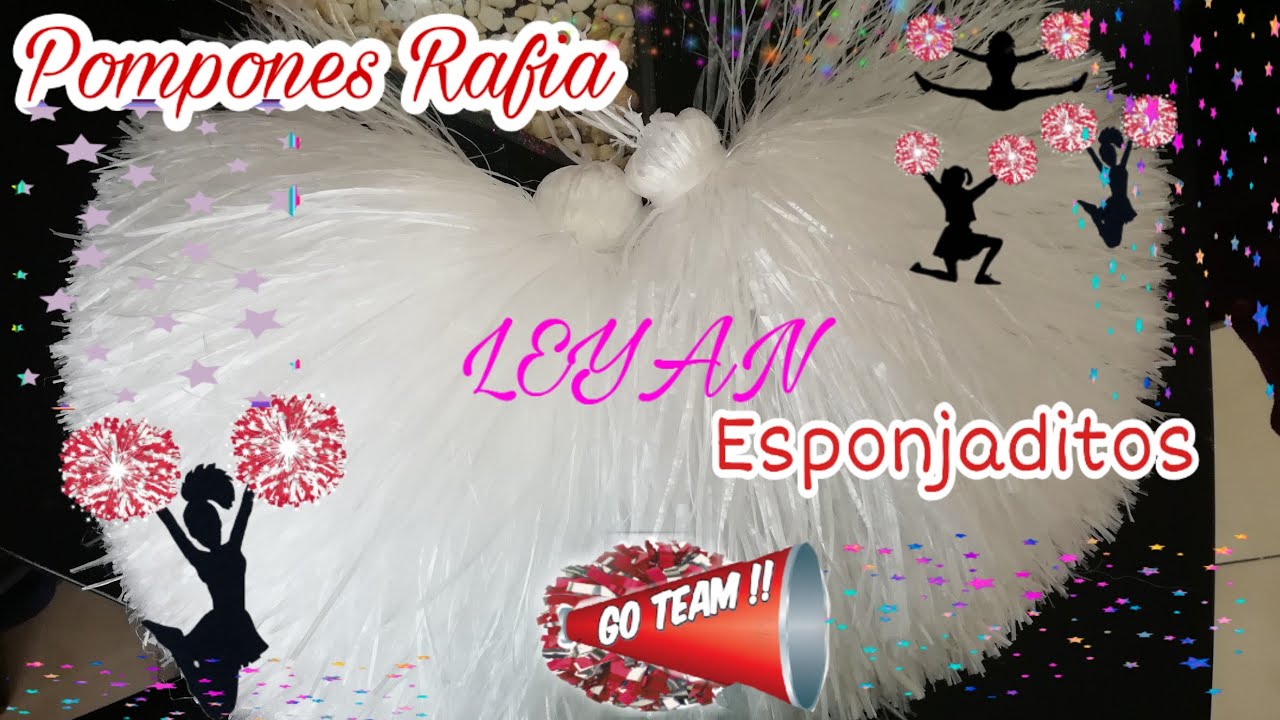 POMPONES FRONDOSOS DE RAFIA!