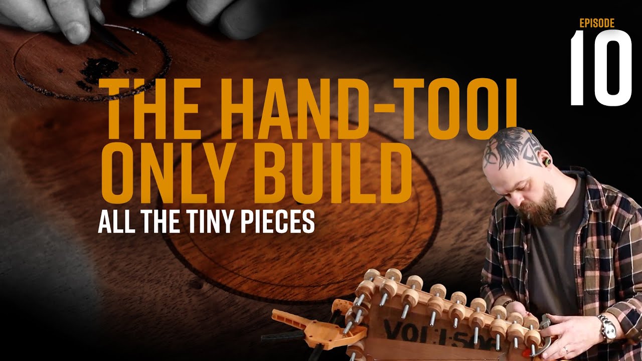 Ep 10 - TINY Pieces! - Hand Tool Only Acoustic Travel Guitar Build - A Guitar from a 4x4 FENCE POST