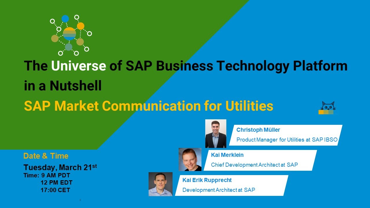 The Universe of SAP Business Technology Platform in a Nutshell - SAP Market Communication /Utilities