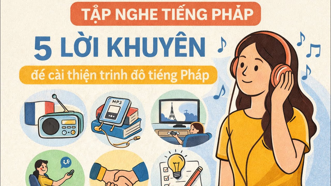 Tập nghe tiếng Pháp - 5 lời khuyên để cải thiện trình độ tiếng Pháp