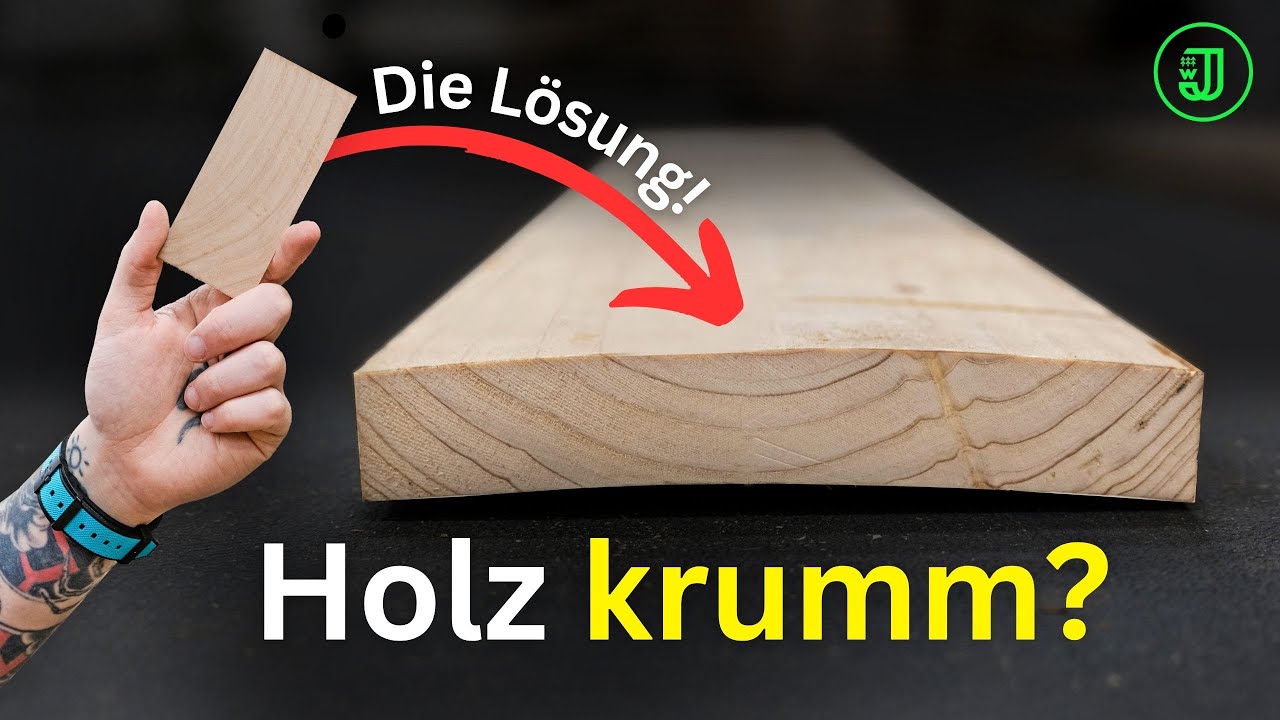 Der einfachste Weg KRUMMES HOLZ wieder GERADE zu bekommen! 🤯😲 | Jonas Winkler