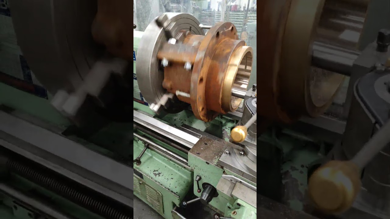 machining a bearing on Cazeneuve HB725 #machine #machinist #chips #machineshop #asmr #cazeneuve