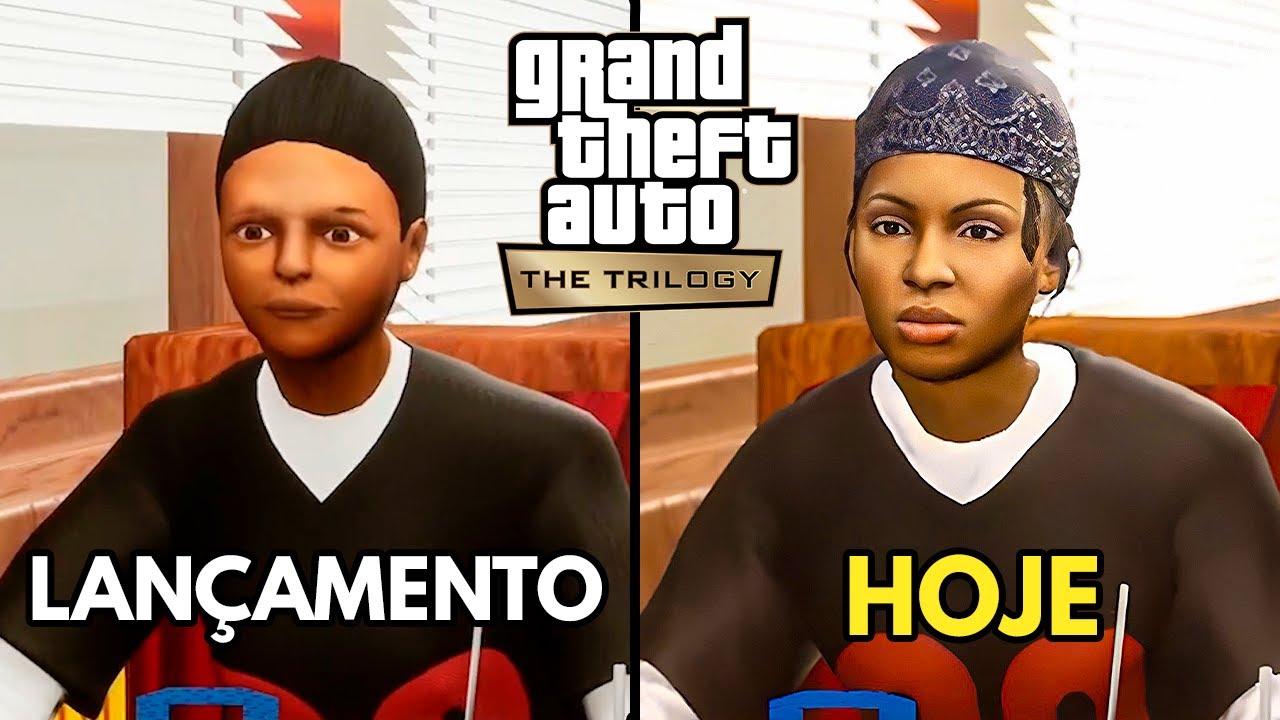 anos depois, como ficou o GTA Trilogy: Versão de LANÇAMENTO vs. ATUAL