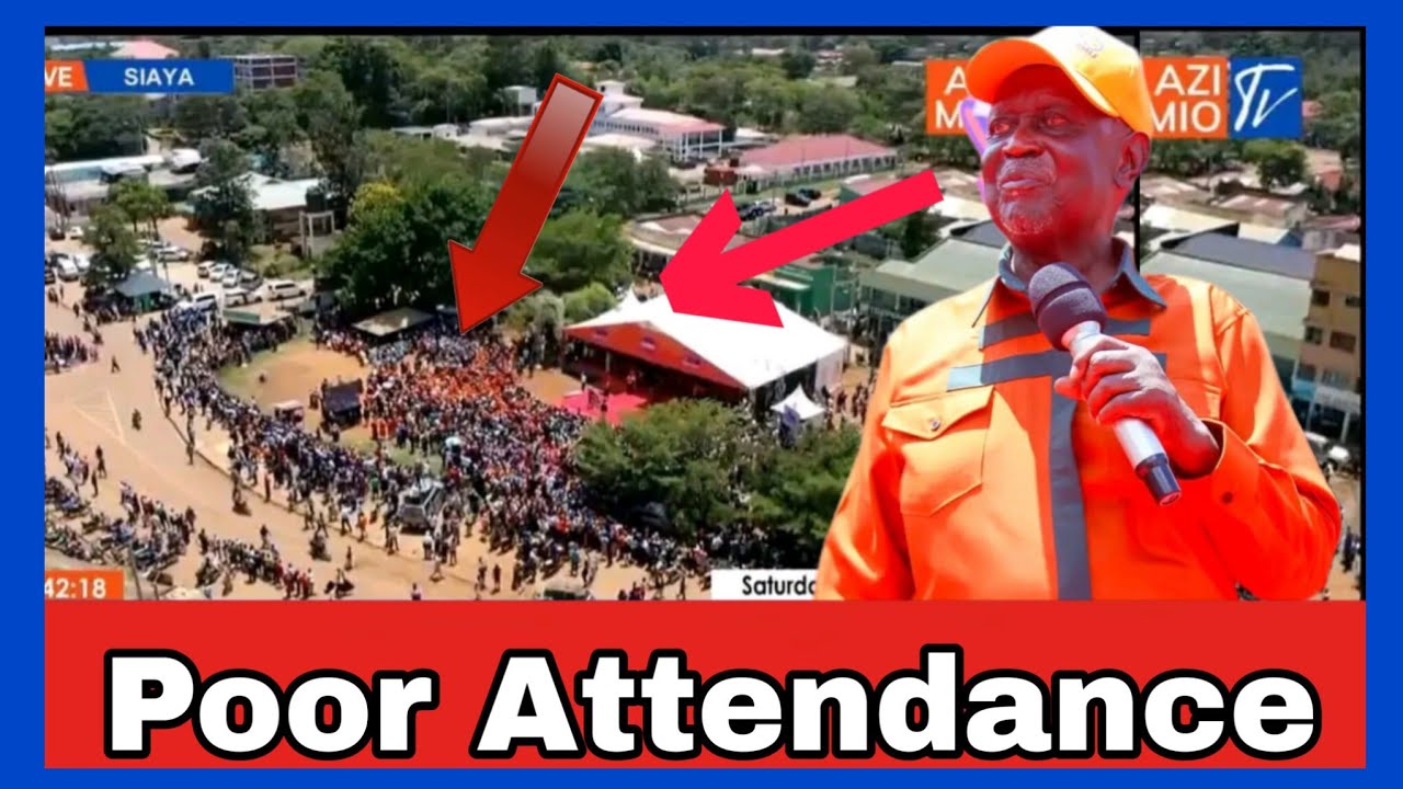 Crowd walks out at Oburu–Wanga Siaya ODM linda ground rally,poor attendance no Tutam for Ruto in luo