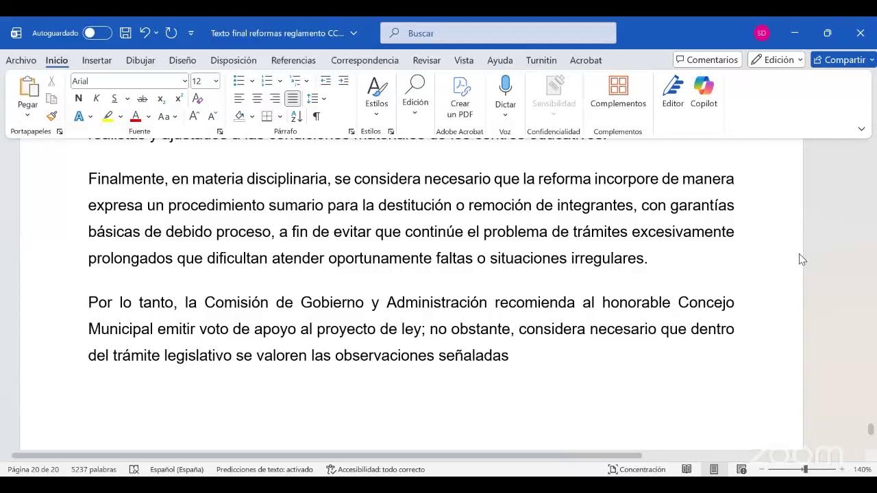 Sesión 03-2026 Comisión de Gobierno y Administración