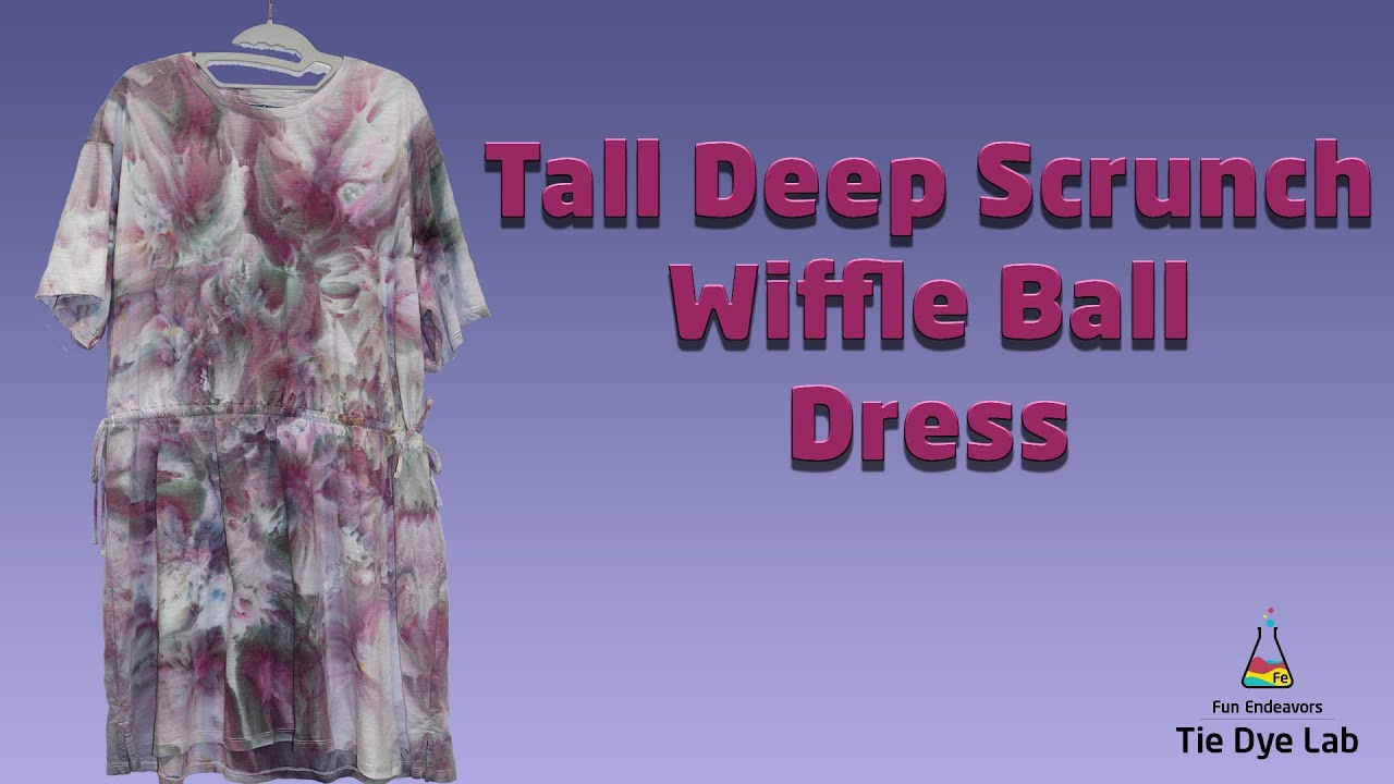 Tie Dye Patterns : Ice Dyed Dress [Wiffle Ball Scrunches]