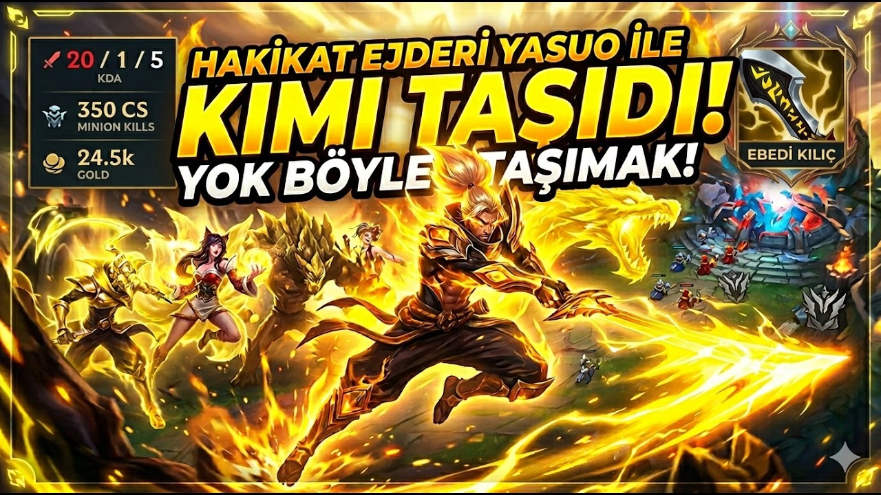 ZED GİDİNCE YASUO İLE TAKIMI TAŞIDIM (KOLAY LİG ATLAMA) | LOL RANKED