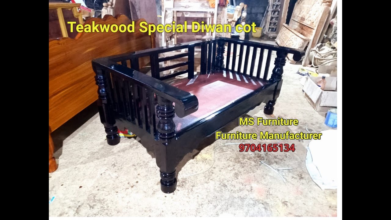 Teakwood special diwan cot || MS Furniture Tenali