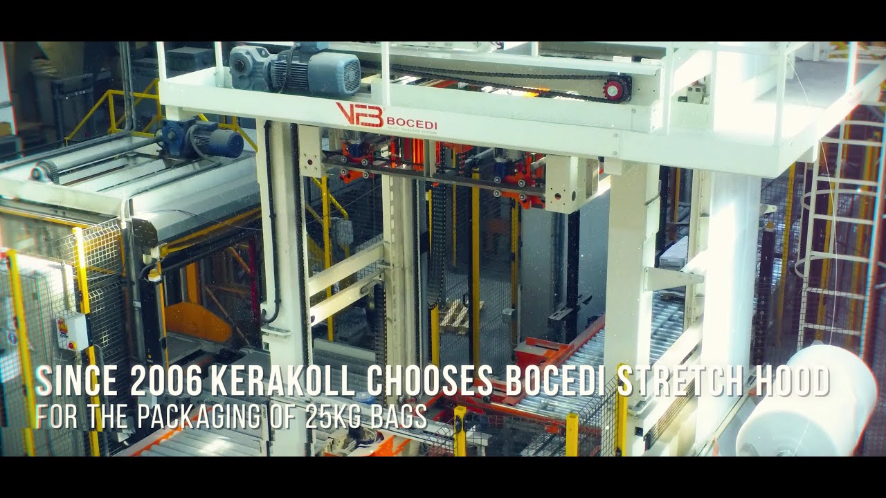 Video Bocedi Stretch hood - Sustainable packaging technology - Case study Kerakoll