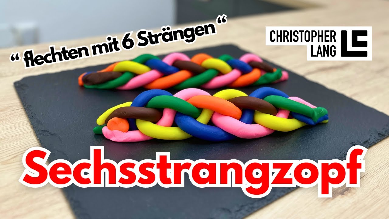 Anleitung 6er STRIEZEL FLECHTEN | 6 Strang Zopf mit Fenster & flach | Christopher Lang