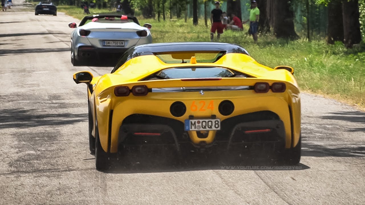 Ferrari Tribute 1000 Miglia 2022 Monza: Enzo, F12tdf, SF90 Stradale, 812 Novitec Exhaust, 599 GTO
