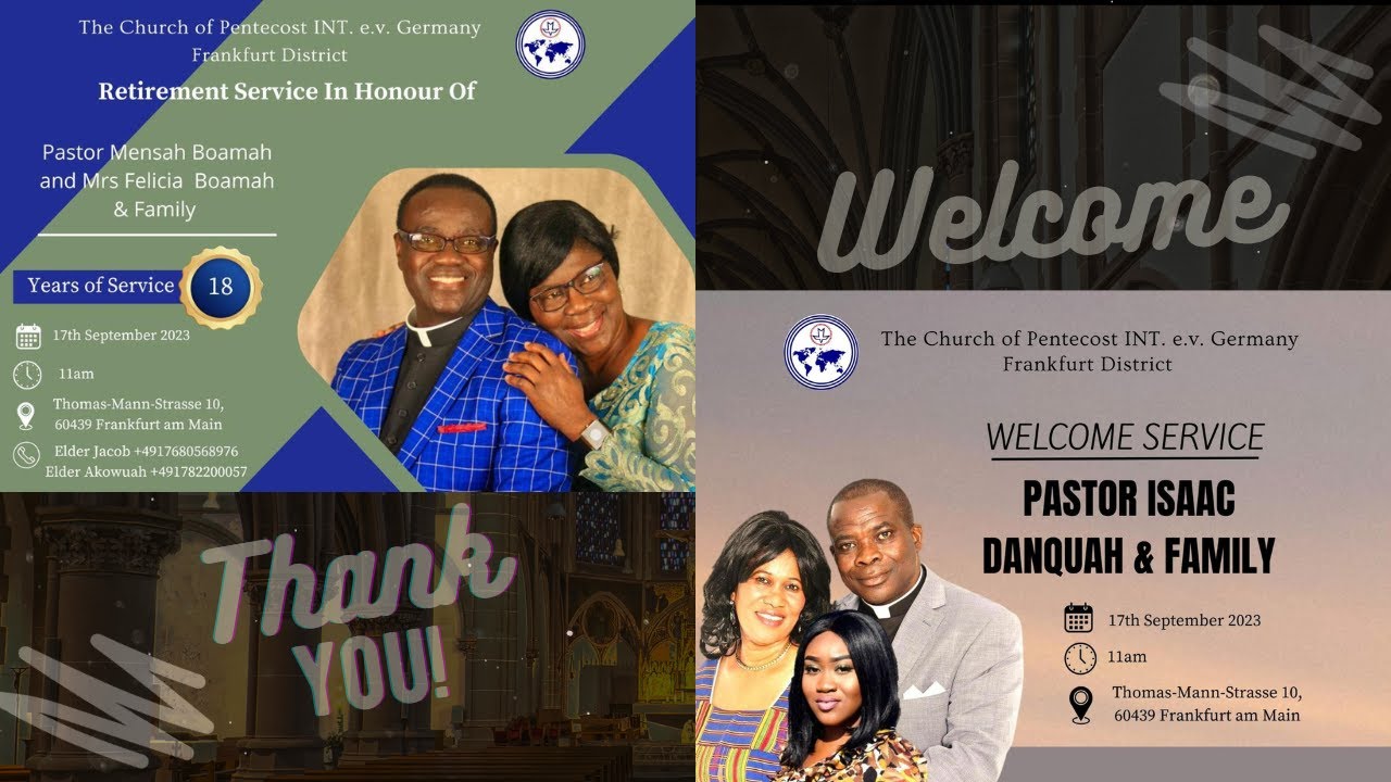 Retirement and Welcome Service - 2023- C.O.P. Frankfurt District🙏