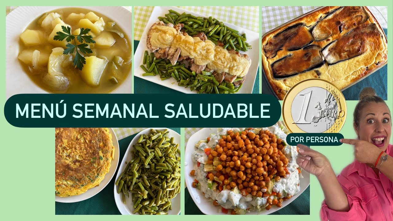 Menú Semanal SALUDABLE y BARATO #43. Supervisado por una PSICONUTRICIONISTA👩🏽‍⚕️