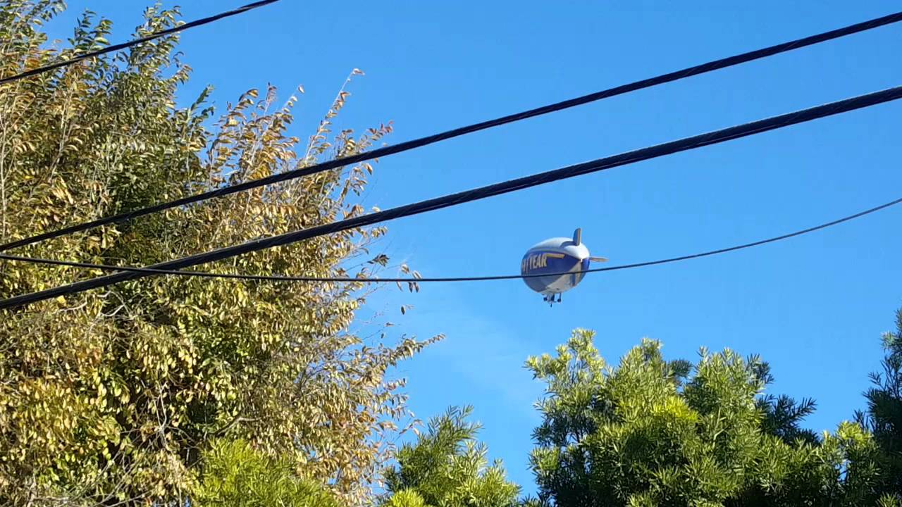 Goodyear blimp crashes, explodes.