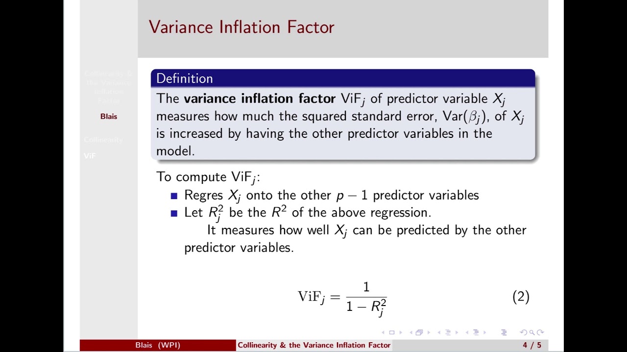Collinearity & the Variance Inflation Factor