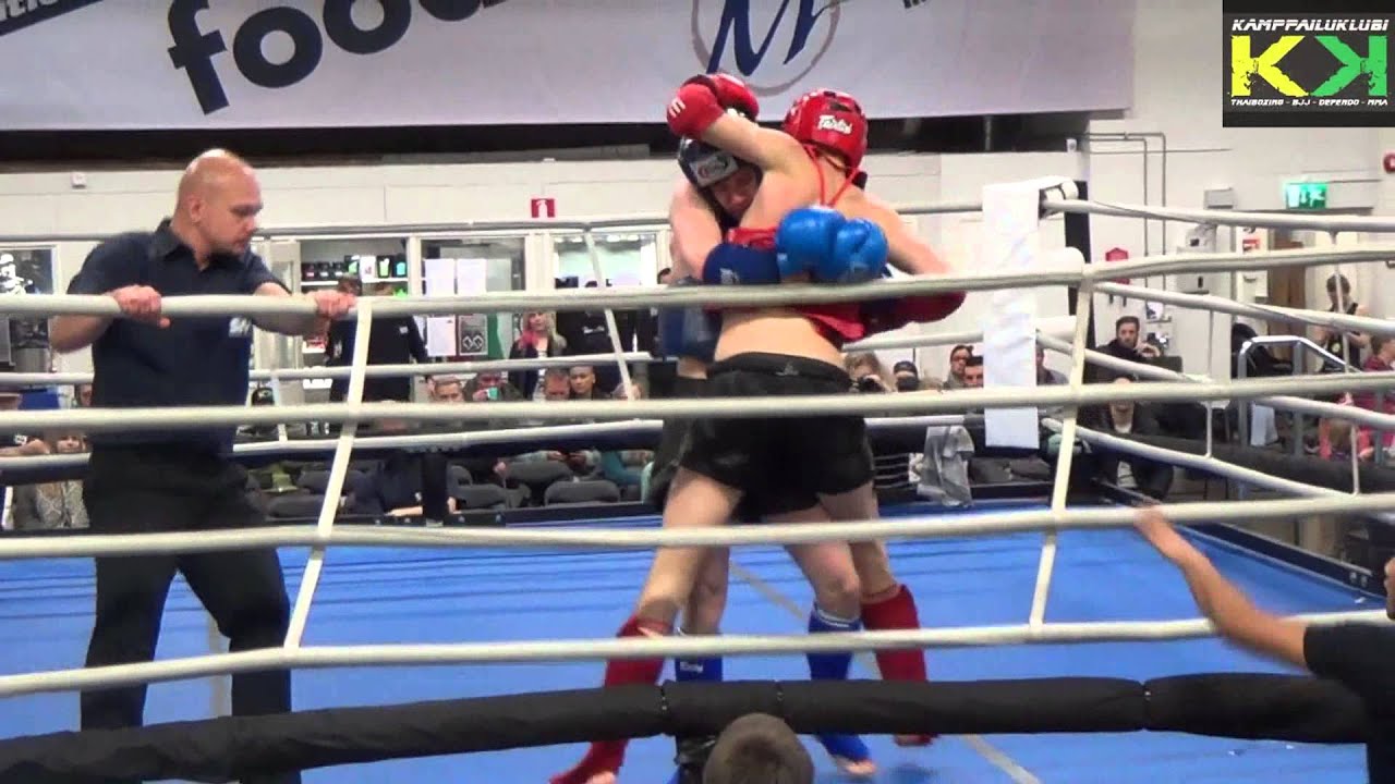 Muay Thai nuorten SM Finaali Kristoffer Björkskog – Jimi Juvonen (60kg)