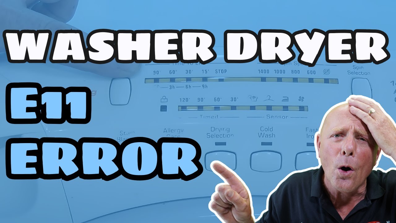 Candy, Hoover Washer dryer error code 11 fault with Ntc sensor, flashing lights