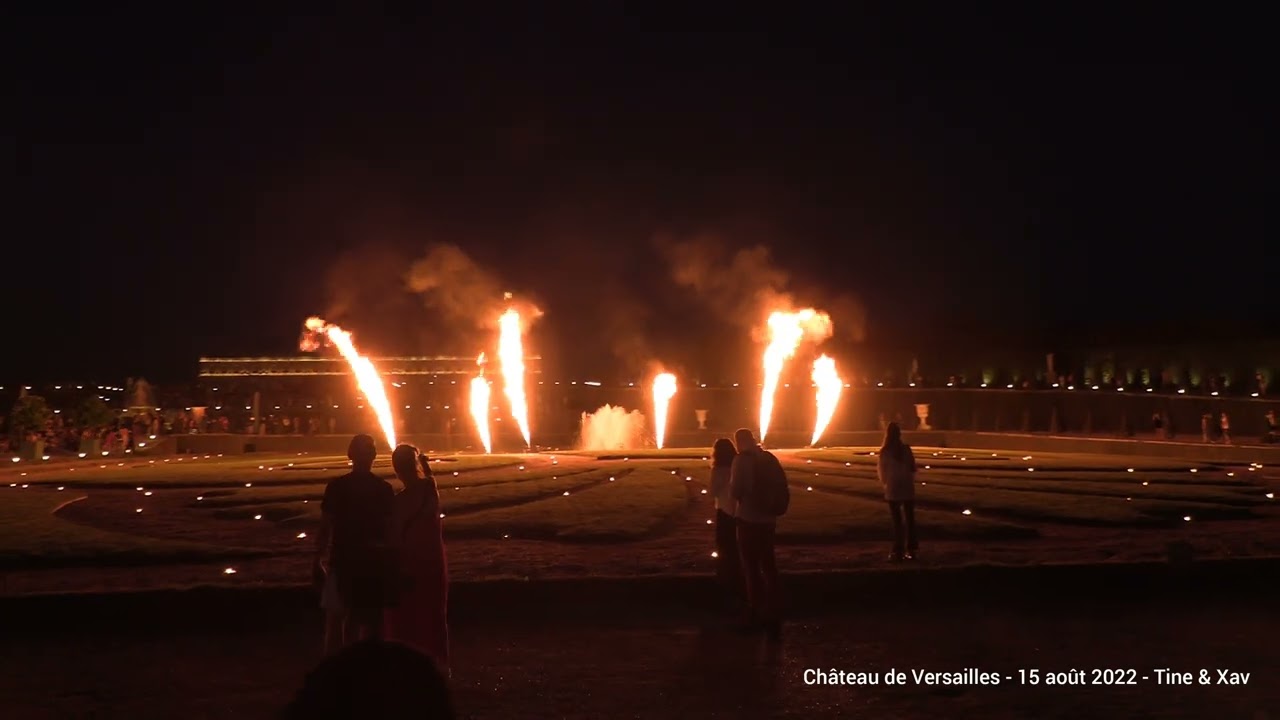 Château de Versailles nocturne de feu