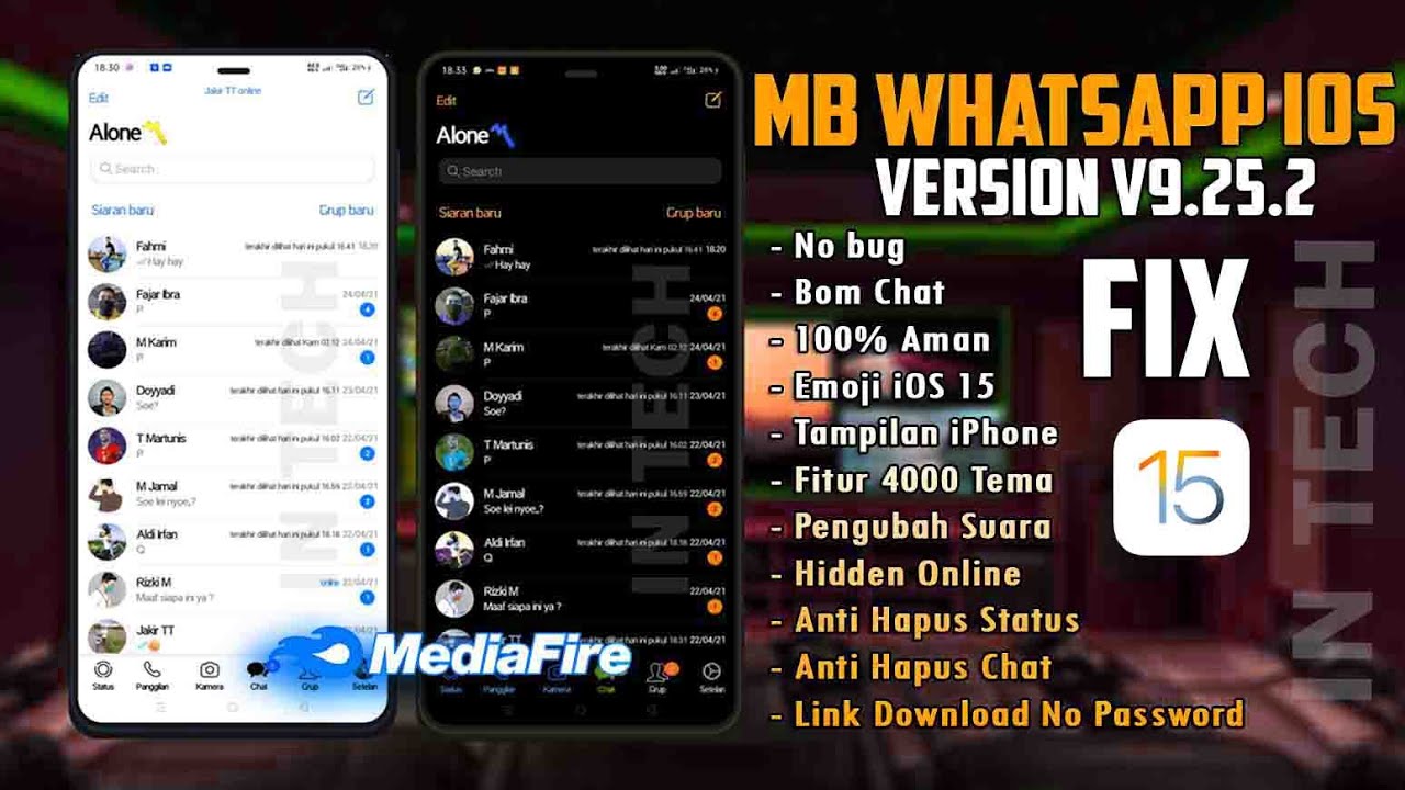 ✅UPDATE MB WhatsApp iOS v9.30 Fix Terbaru 2022 || MB WA iOS Tampilan Keren 2022 [Clone&Unclone]
