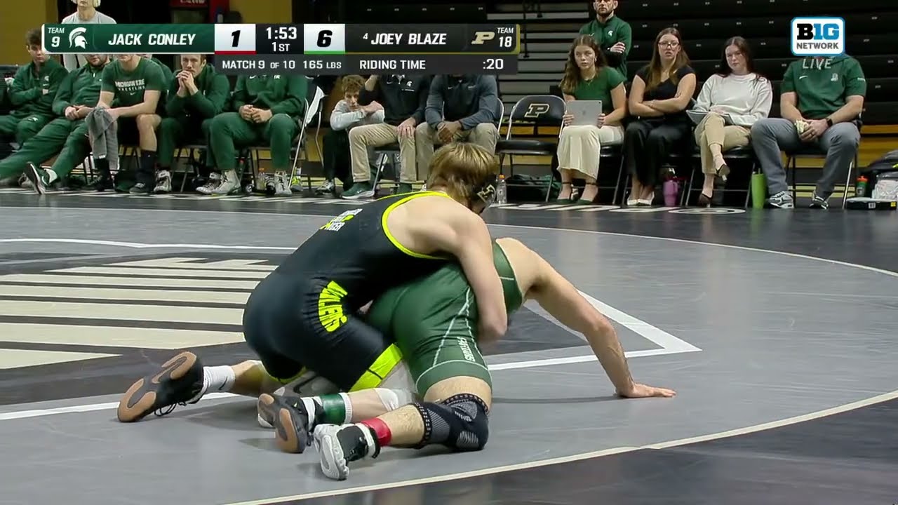 165 lbs: Michigan State's Jack Conley vs. Purdue's Joey Blaze | Purdue Wrestling