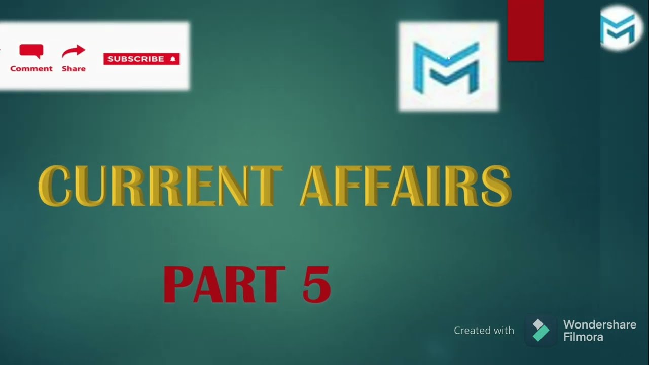 UPPSC AE GENERAL STUDIES CURRENT AFFAIRS PART 5