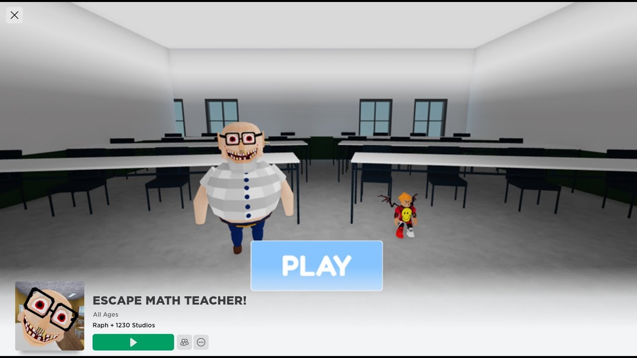 ESCAPE MATH TEACHER! #roblox
