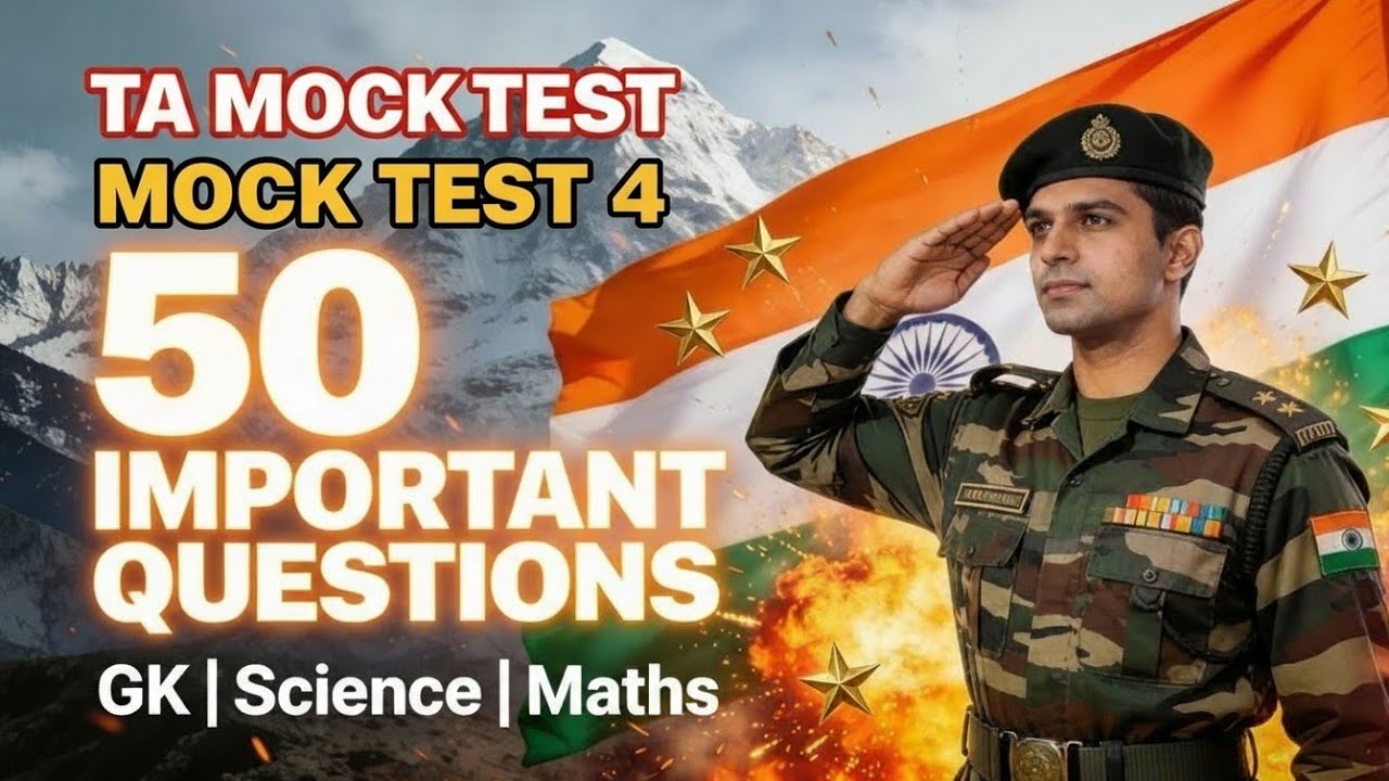 T A (Territorial Army) Mock Test 4 @Gkforallexams_6 #army #territorialarmy2025 #importantquestions 