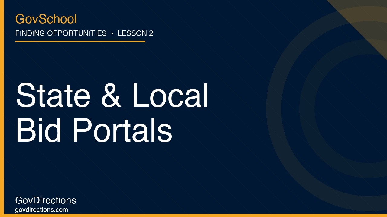 GovSchool : State and Local Bid Portals